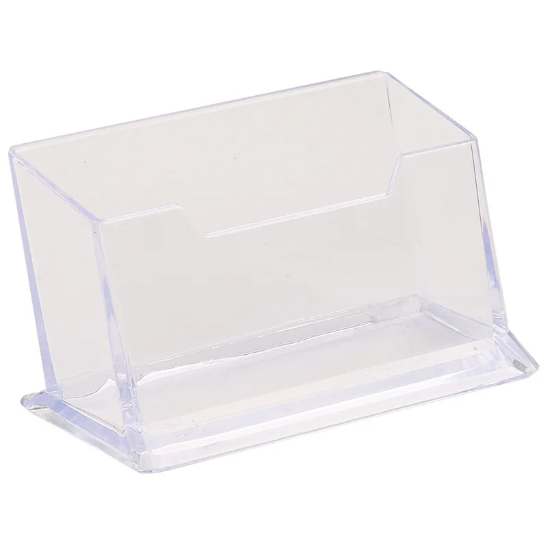 Clear Desk Shelf Box Storage Display Stand Acrylic Plastic Transparent Desktop Business Card Holder Place Card Holder